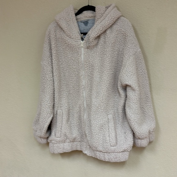 Aerie womans Oversized Sherpa full zip Jacket size XL - Picture 3 of 5